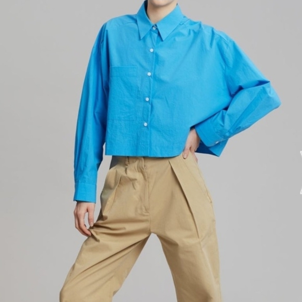 The Frankie Shop: Lawan Cropped Shirt - Picture 2 of 7